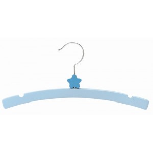 12" Decorator's Choice Blue Star Shirt/Coat Wooden Children's Hanger