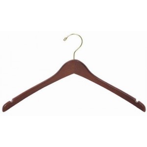 Curved Luxury Walnut Wooden Top Hanger