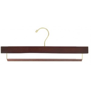 15" Slip-Defense Walnut Pants Hanger