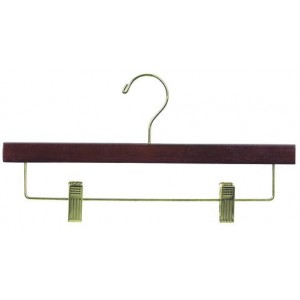 14" So Secure Walnut  Pant & Skirt Hanger