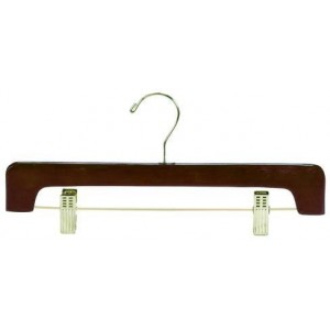 14" So Secure Walnut Pant & Skirt Hanger